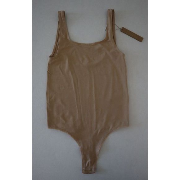 SKIMS Women's Sz XS Clay Soft Smoothing Thong Bodysuit - Picture 1 of 5
